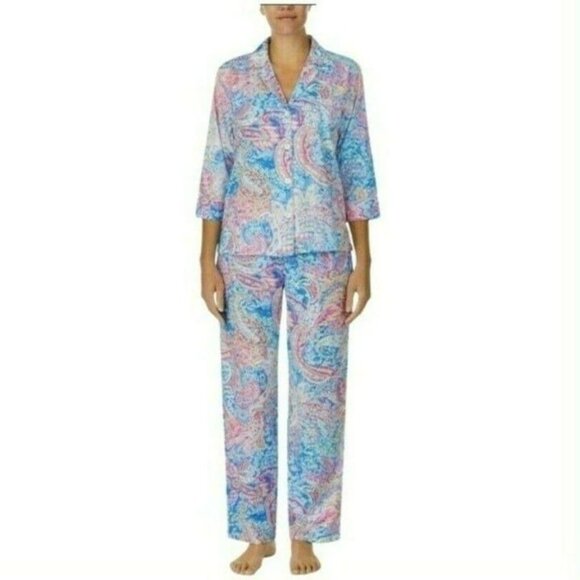 Lauren Ralph Lauren Other - Lauren Ralph Lauren Womens Pajama Set Printed 3/4 Sleeve Paisley Multi XS NEW